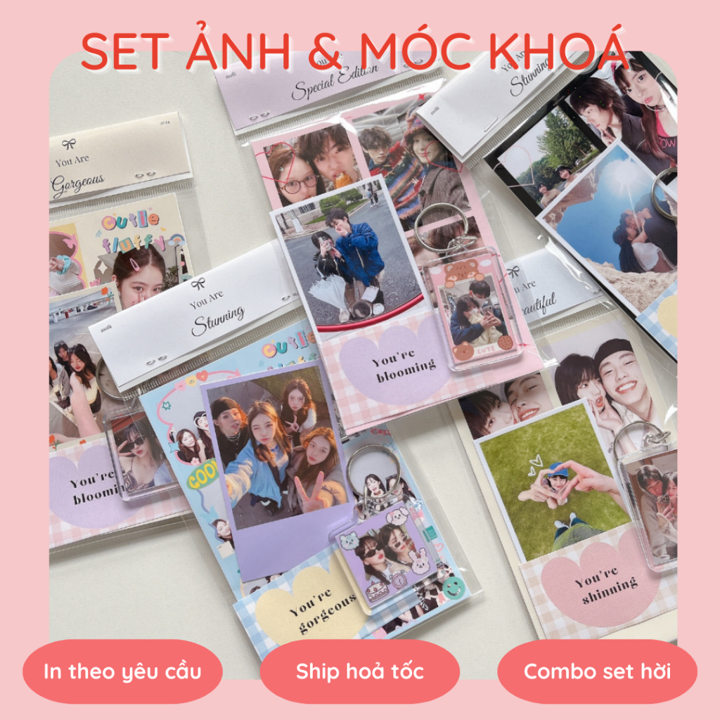[Mua càng nhiều càng rẻ] Set ảnh và móc khoá in theo yêu cầu molli.store__