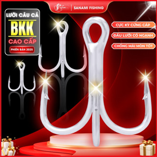 Lưỡi Câu 3 Tiêu BKK 4X Không Gỉ Độ Cứng Cao Tải Khỏe Đủ Size LC58