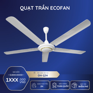 Quạt trần ECOFAN Classic 5 cánh, hàng chính hãng phân phối chính thức - Bảo hành 1 đổi 1, hỗ trợ bảo hành tận nhà