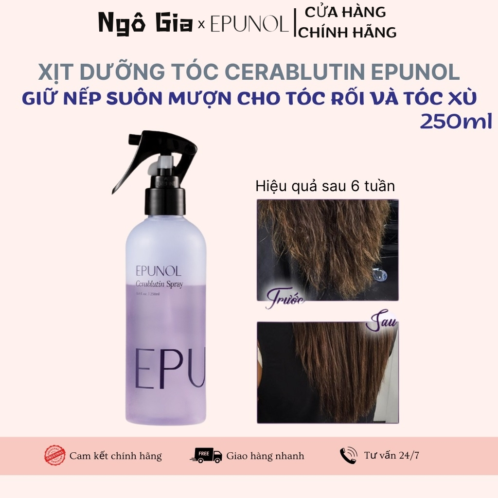 Xịt Dưỡng Tóc Cho Tóc Xù, Xơ Rối Epunol Cerablutin Magic Spray 250ml