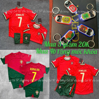 ÁO BÓNG ĐÁ - BỘ QUẦN ÁO THỂ THAO TRẺ EM IN SẴN TÊN ĐT BỒ ĐÀO NHA - VẢI THUN MÈ CAO CẤP