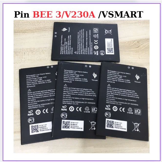 Pin vsmart bee 3 / V230a,mới
