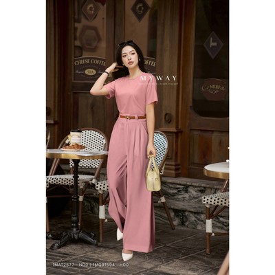 Áo Thun Nữ MY WAY Cotton Cổ Tròn Ngắn Tay Sang Trọng 1MAT2577w