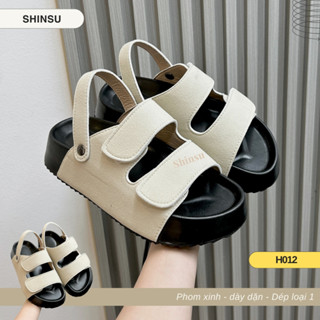  Dép sandal nữ 2 kiểu đi đế cao đính khuy chắc chắn - Dép quai hậu nữ đế cao hot trend 