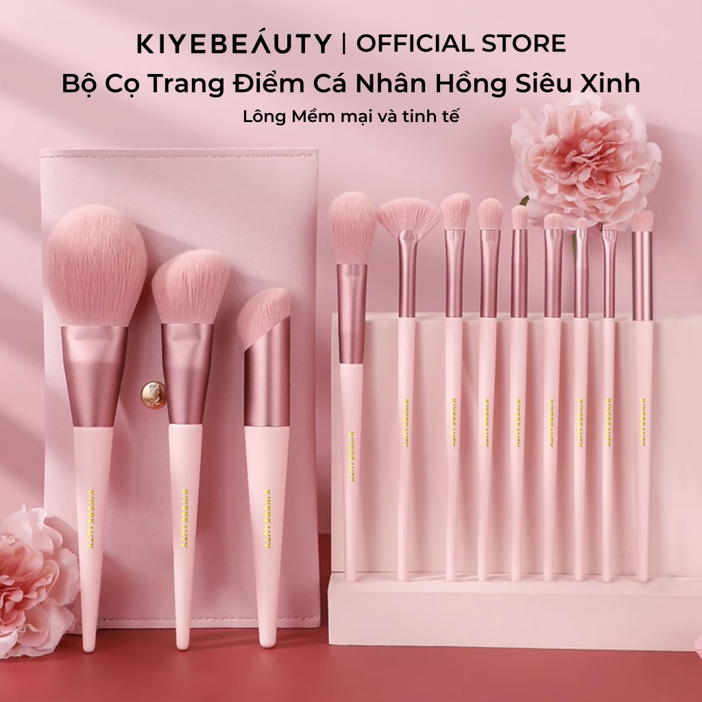 Bộ Cọ Trang Điểm Cá Nhân KIYE 12 Cây Chính Hãng Siêu Mềm Làm Đẹp Tiện Lợi
