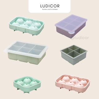 Khay làm đá to silicon có nắp giúp tan chậm để uống matcha, coldbrew, whisky