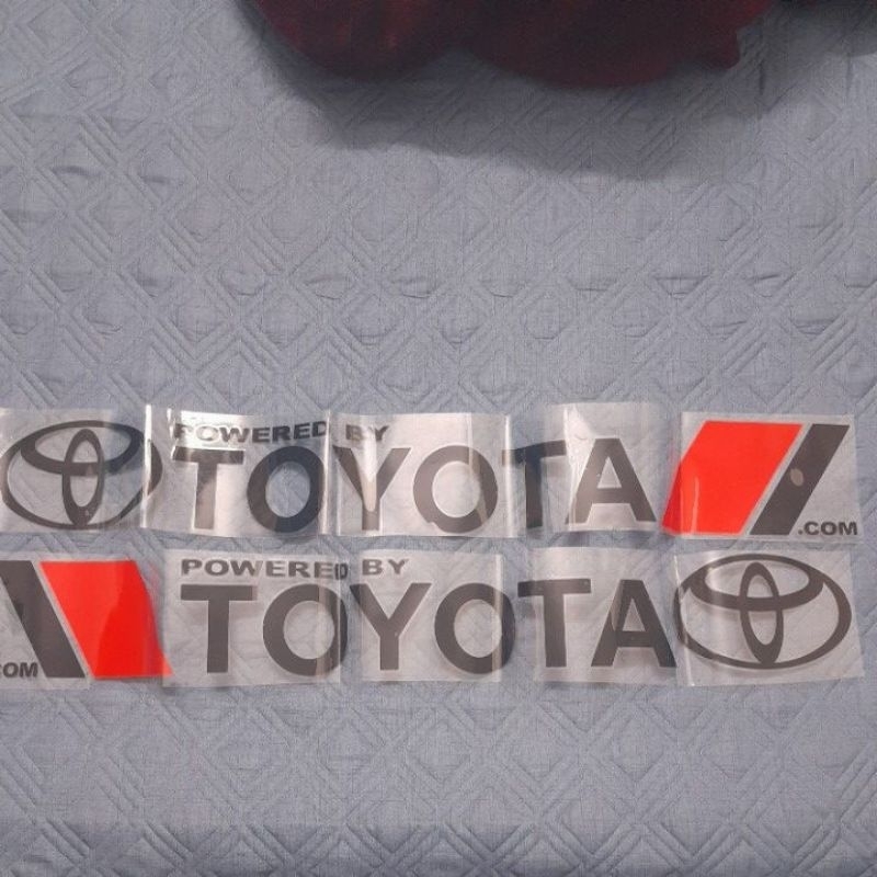 Bộ 2 tem TOYOTA chữ mầu đen