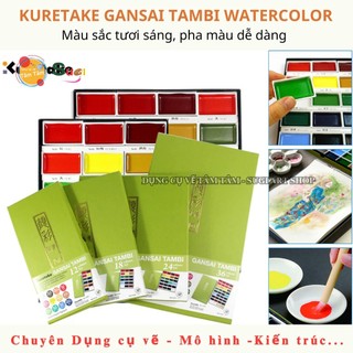 Màu nước gansai tambi 12 màu / 18 màu / 24 màu / 36 màu / 48 màu / 6 màu nhũ - gansai kuretake