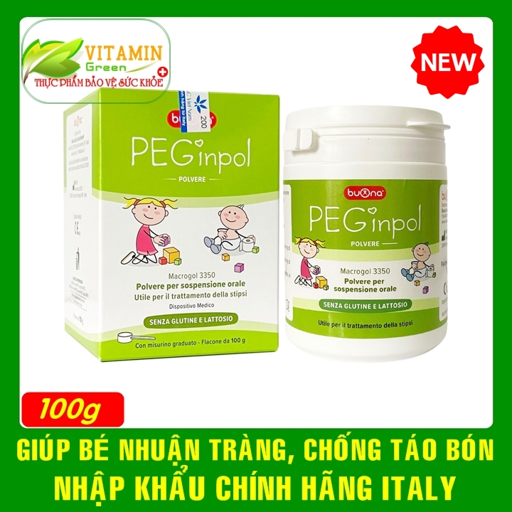 BUONA PEGINPOL (Lọ 100g) GIÚP NHUẬN TRÀNG, HẾT TÁO BÓN | NHẬP KHẨU CHÍNH HÃNG ITALY