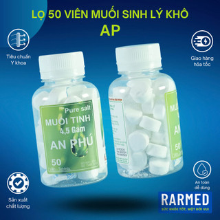 Lọ 50 viên muối sinh lý AP, lọ muối viên khô súc miệng & sát khuẩn khô - Hàng chuẩn, chắc, nặng VIP