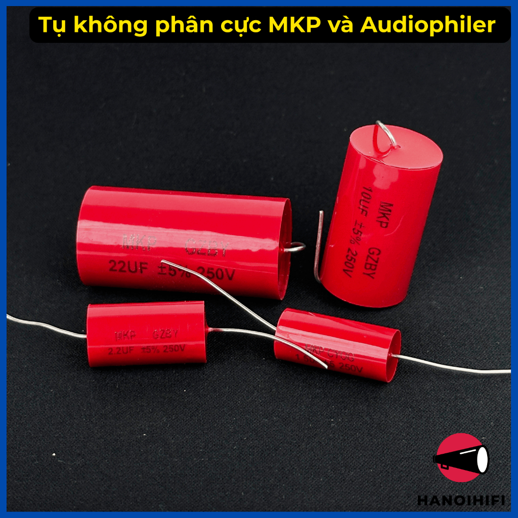 Tụ không phân cực Audiophiler, MKP Hifi 250V phân tần bảo vệ loa treble , tụ loa trung