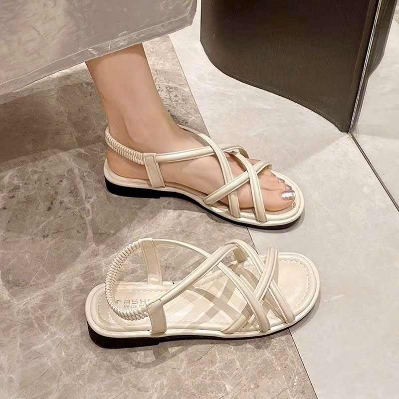 Phom dép như video Dép Sandal nữ quai chéo dế cao 2cm đi êm chân thơi trang phong cách Hàn Quốc.sandan quai hậu dây mảnh