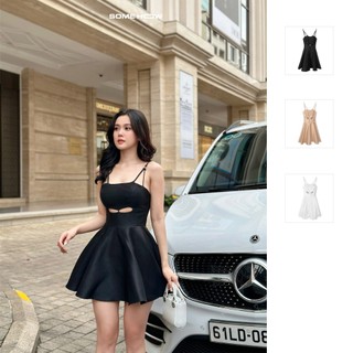 Đầm Ngắn Nữ Back Cutline , Chất Vải Taffta xước Thoải Mái , WDN005 , SOMEHOW