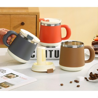 Cốc giữ nhiệt lõi inox 304 ,ly giữ nhiệt cafe dung tích 420ml có nắp đây, ly pha trà có lõi lọc trà