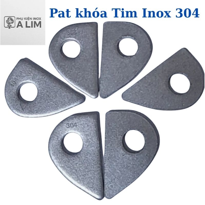 1 cái Pat Khóa Tim Inox 304