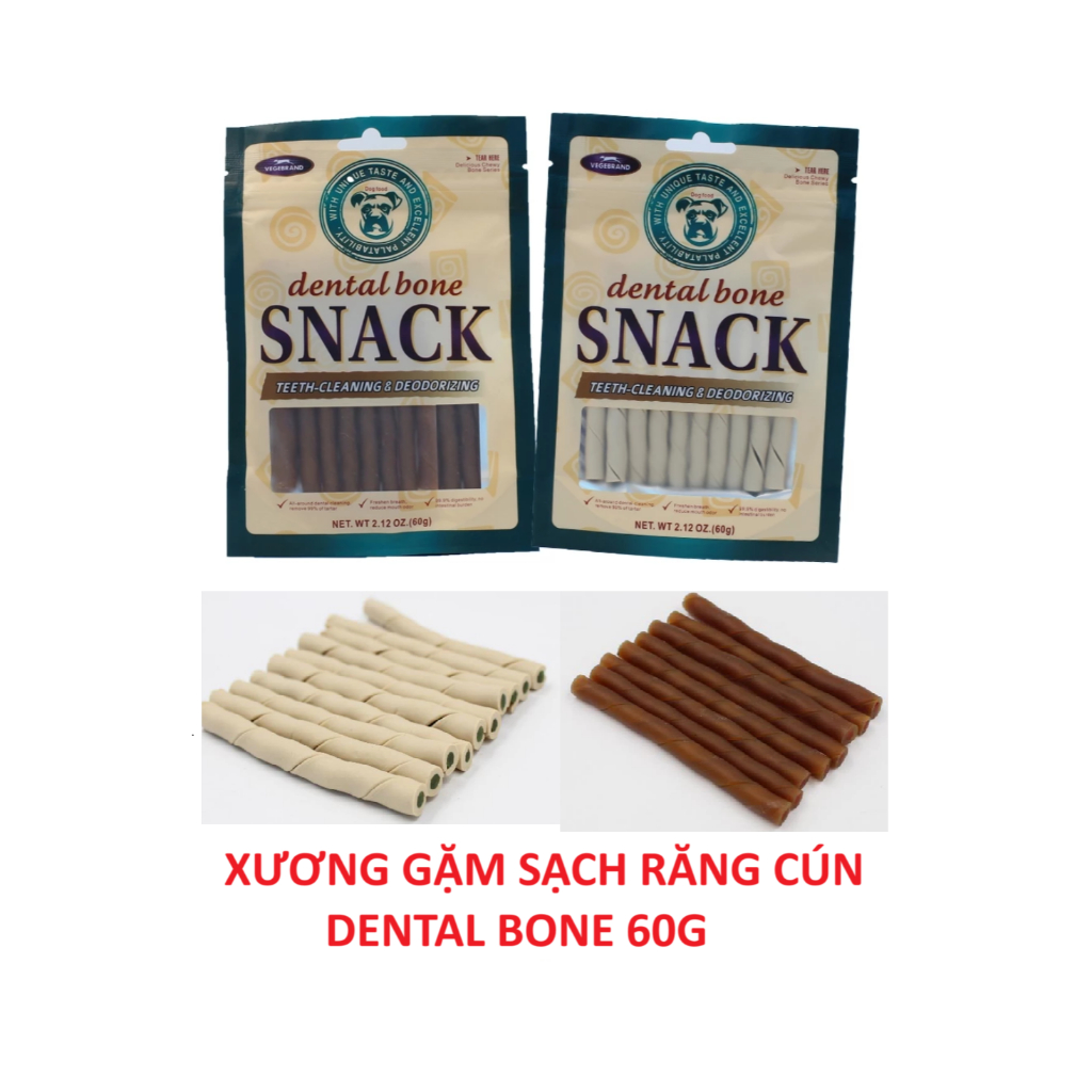 Xương gặm sạch răng cho chó Dental Bone 60g thơm ngon hấp dẫn