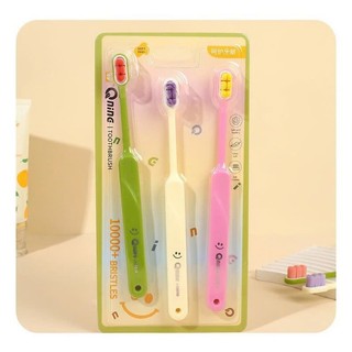 Set 3 bàn chải đánh răng lông mềm bảo vệ răng miệng, Set 3 bàn chải đánh răng 3 màu