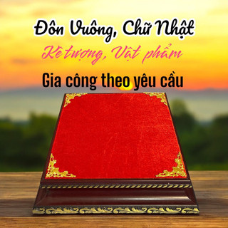  Đôn kê tượng vật phẩm phong thủy bọc nhung + hoa góc trang trí cao cấp. 