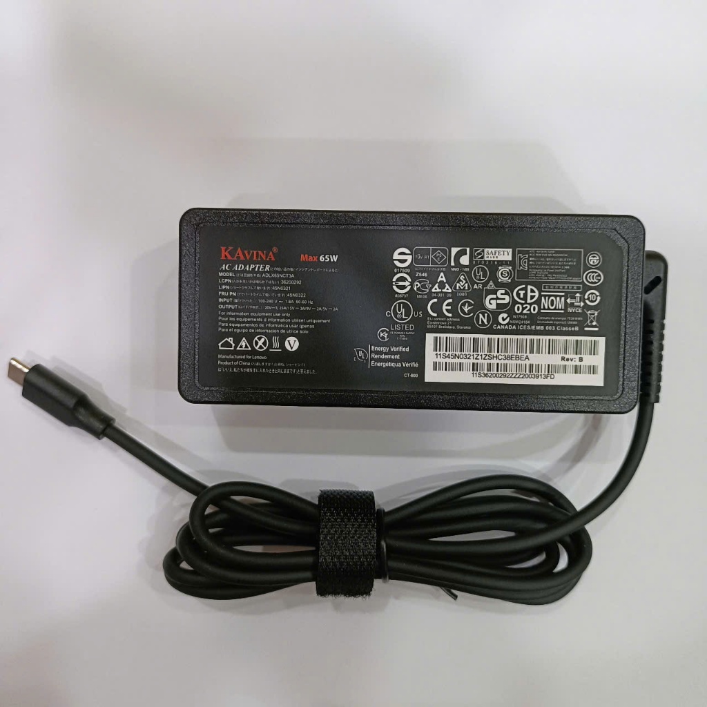 Adapter Laptop Samsung 20V - 3.25A - 65W | Sạc USB-C Siêu Nhanh | Tương Thích Galaxy Chromebook