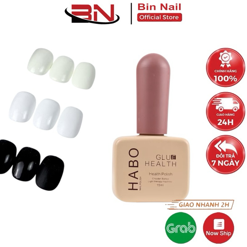 Sơn gel Habo sơn móng tay đen, trắng, trắng sữa 15ml - Sơn móng tay gel làm nail