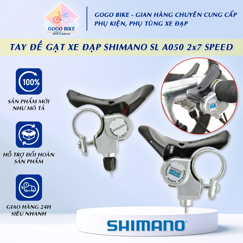 [GoGo Bike] Tay đề gạt xe đạp SHIMANO SL A050 2x7 Speed - Chính hãng