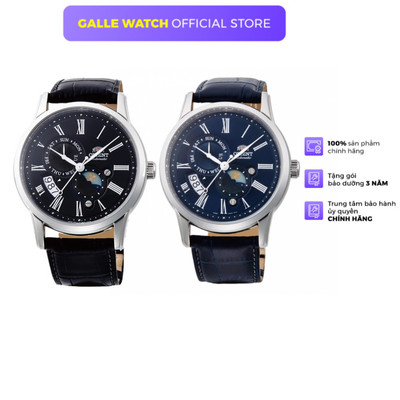 Đồng hồ cơ nam Orient Watch Sun And Moon RA-AK00 máy lộ cơ tích cót, mặt kính Sapphire dây da cao cấp chính hãng