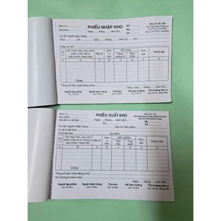 Combo 5 quyển Phiếu xuất kho/ Phiếu nhập kho - Giấy carbon  ( A4/ A5 -1 liên, 2 liên, 3 liên ).