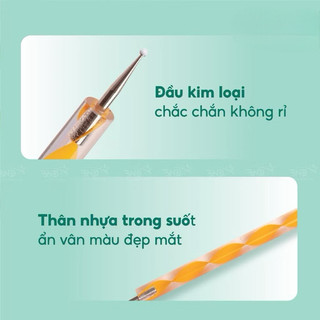 Sét 5 bút chấm bi đủ size - Bút chấm bi vẽ nail 2 đầu chuyên dụng làm móng
