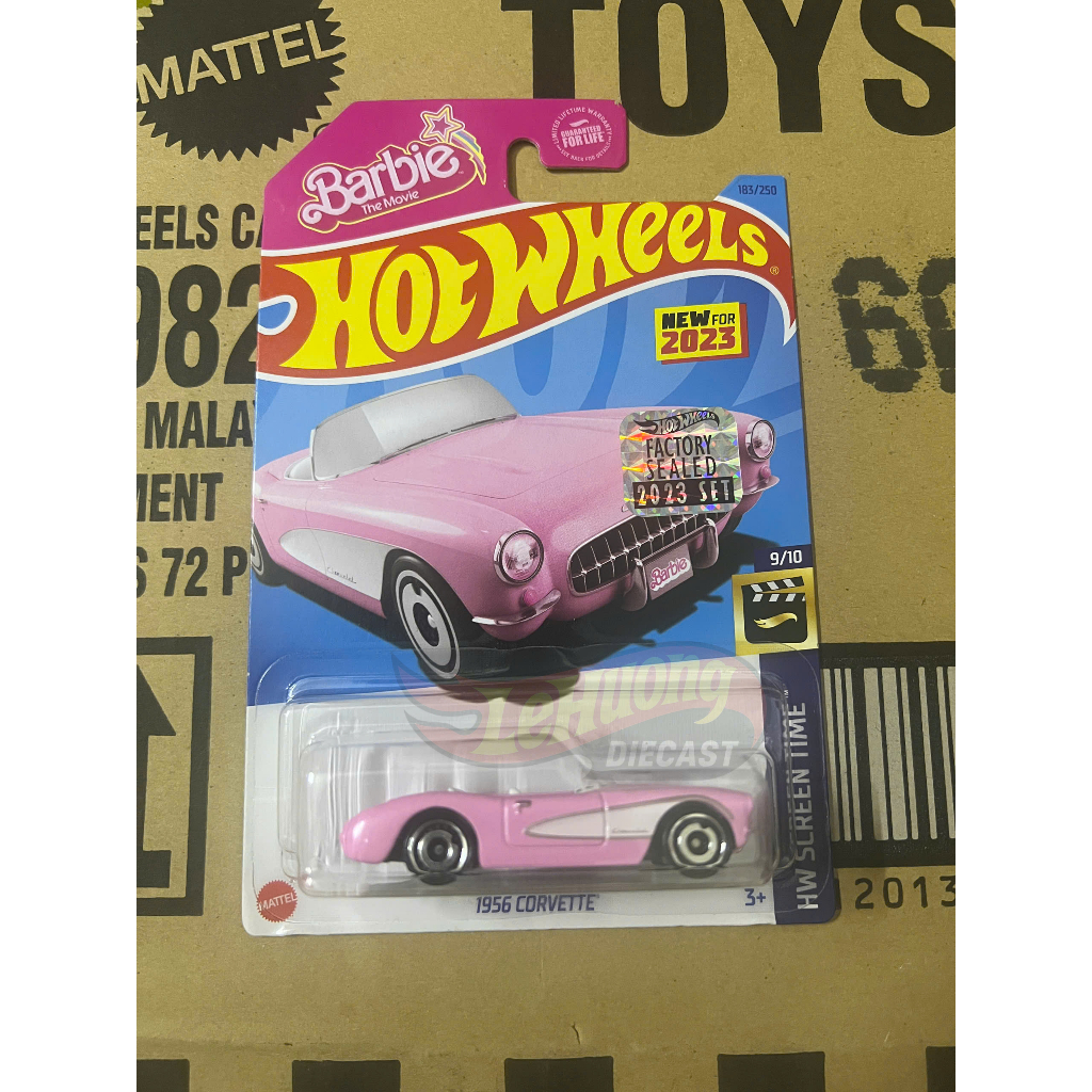 LeHuong Diecast - Xe Hot Wheels 1956 Corvette (Barbie Hồng) Factory Sealed