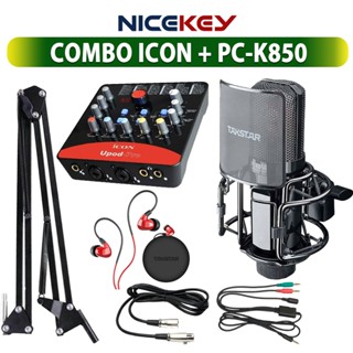  Combo Livestream Thu Âm TAKSTAR Mic PC K850 Soundcard Icon Upod Pro Tai Nghe TS2260  BH 1 NĂM  