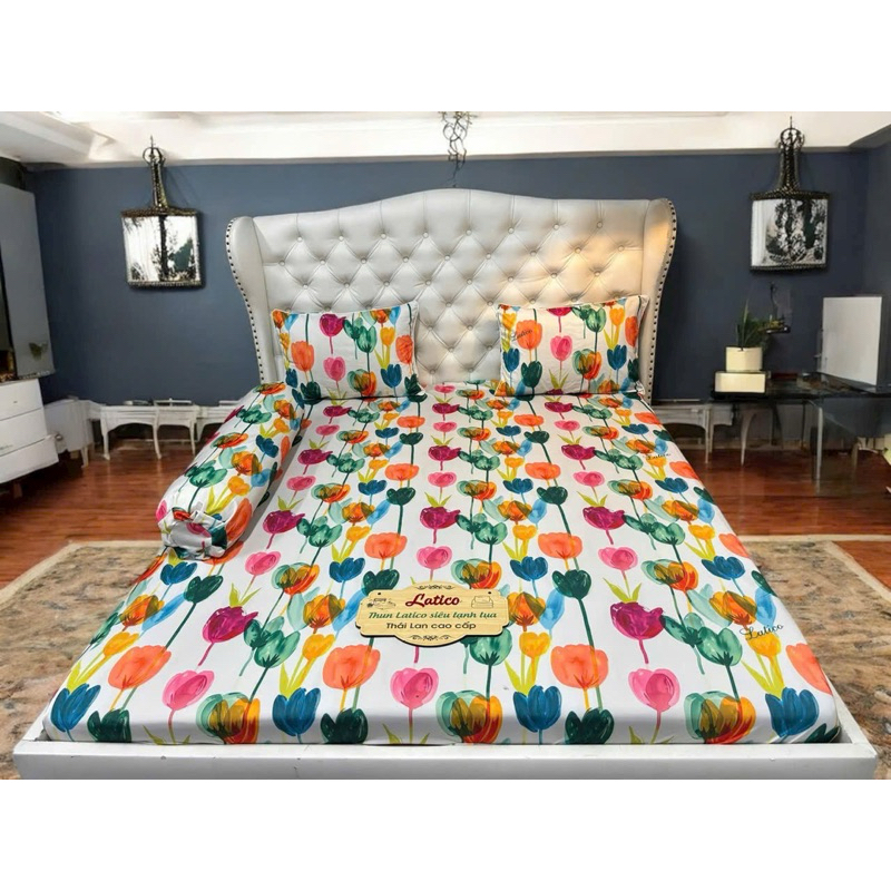 Bộ drap ga gối mền thun lạnh lụa Thái size 1m8x2m