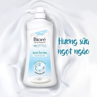  SỮA TẮM BIORE 530G HƯƠNG SỮA NGỌT NGÀO CHIẾT XUẤT SỮA CHUA CHO DA MỀM MỊN 