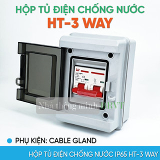 Tủ điện chống nước IP65 SHT-3 WAY nhựa cao cấp ABS chịu va đập chuyên dùng cho hệ thống điện mặt trời [Mẫu mới]