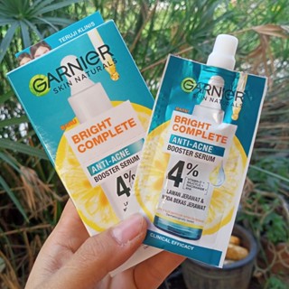 Hộp 6 gói Serum Garnier Giảm Mụn Sáng Da Skin Naturals Bright 7.5ml