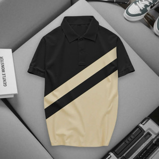 ÁO POLO SỌC CHÉO VẢI THUN CÁ SẤU POLY THÁI 4 CHIỀU