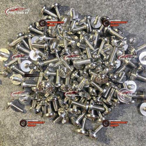 Ốc Dàn Áo Yamaha Inox 304 Phay Thái 5li Xoắn Gắn Ex, Sirius, NVX, Nouvo, Lexi, R15, XSR,Grande,Janus