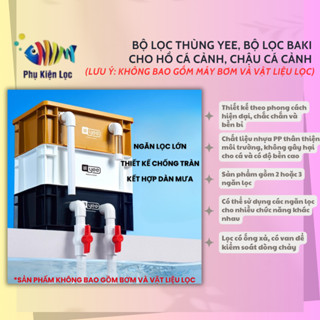 Bộ lọc thùng Yee, bộ lọc baki cho hồ cá cảnh, chậu cá cảnh (không bao gồm máy bơm và vật liệu lọc)