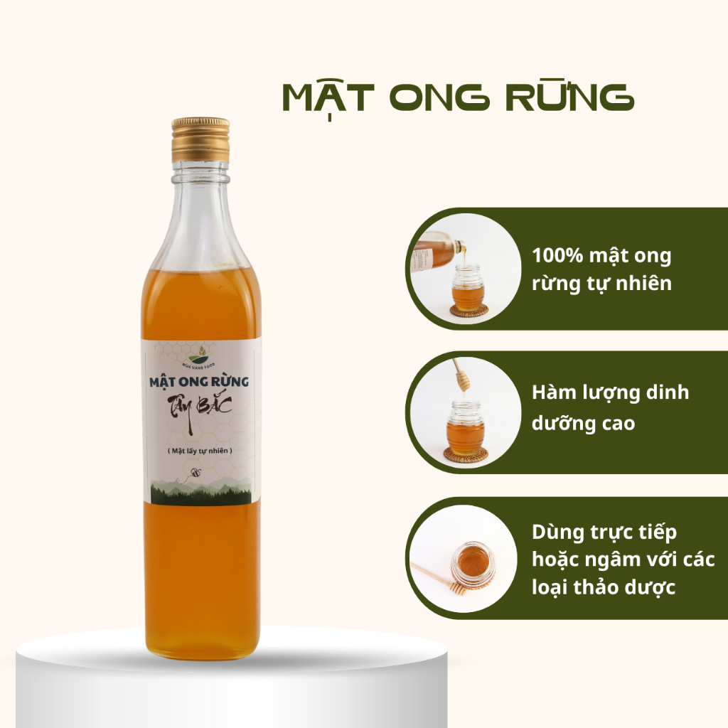 Mật Ong Rừng MÙA VÀNG FOOD Nguyên Chất từ Tự Nhiên