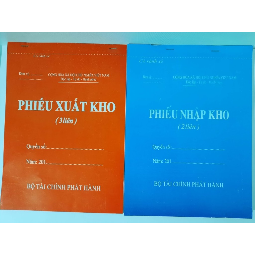 Combo 5 quyển Phiếu xuất kho/ Phiếu nhập kho - Giấy carbon  ( A4/ A5 -1 liên, 2 liên, 3 liên ).