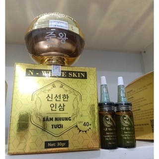 (chính hãng)(Tặng 2 serum) Kem Sâm Nhung Tươi Hỗ Trợ  Giảm Nám Tàn Nhang Hộp 30g