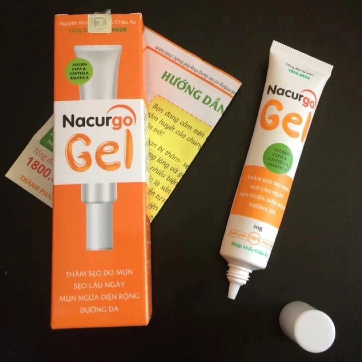 Gel Nacurgo Ngừa Sẹo Mụn, Ngừa Sẹo Thâm Do Mụn ( Tuýt 20g) - Chính Hãng
