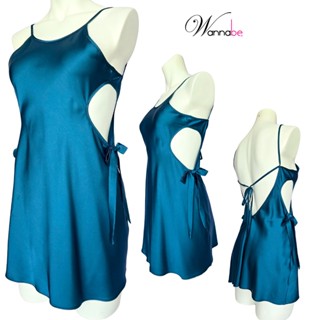 Váy ngủ nữ chính hãng WANNABE đầm ngủ nữ lụa latin mịn như nhung mượt như mây đẹp như nàng thơ DNL09