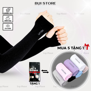 (Mua 5 Tặng 1) Găng Tay Chống Nắng Nam Nữ Đạt Chuẩn Chống Tia UV Xỏ Ngón Cao Cấp Let’sSilime