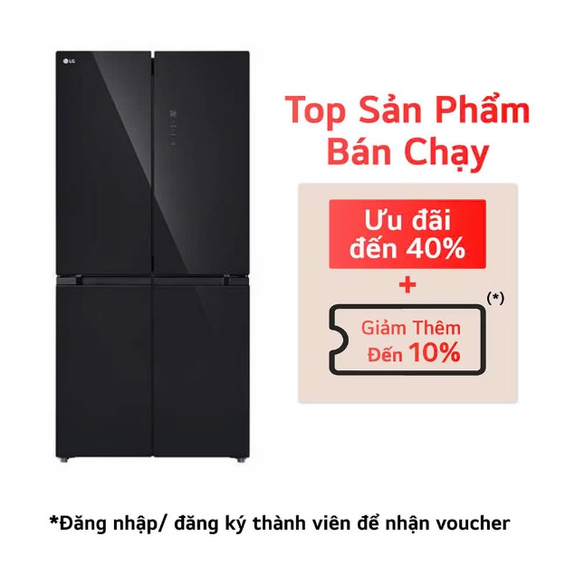 Tủ lạnh LG French door mặt gương màu đen 474L LFB47BLG- Hàng chính hãng bảo hành 24 tháng