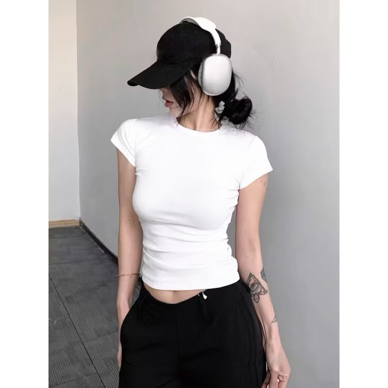 Áo Nữ Thắt Eo Ôm Body Chất Thun Cotton MỊN Hàn Quốc Co Dãn Mát Mẻ M208 | BigBuy360 - bigbuy360.vn