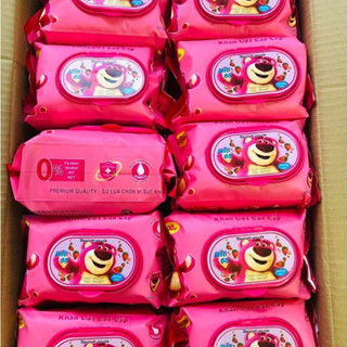 KHĂN GIẤY ƯỚT DÂU 68 NẶNG 600G, siêu to, giấy bi dai và dày, khổ 18x25cm