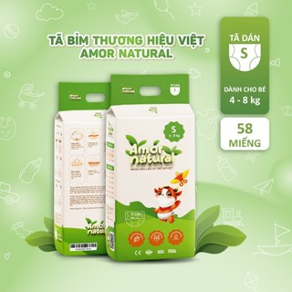 [không quà] 1 bịch tã bỉm Amor Natural dán/ Quần NB68 S58 M52 M48 L44 XL42 XXL40 XXXL38 XXXXL34 Chính hãng