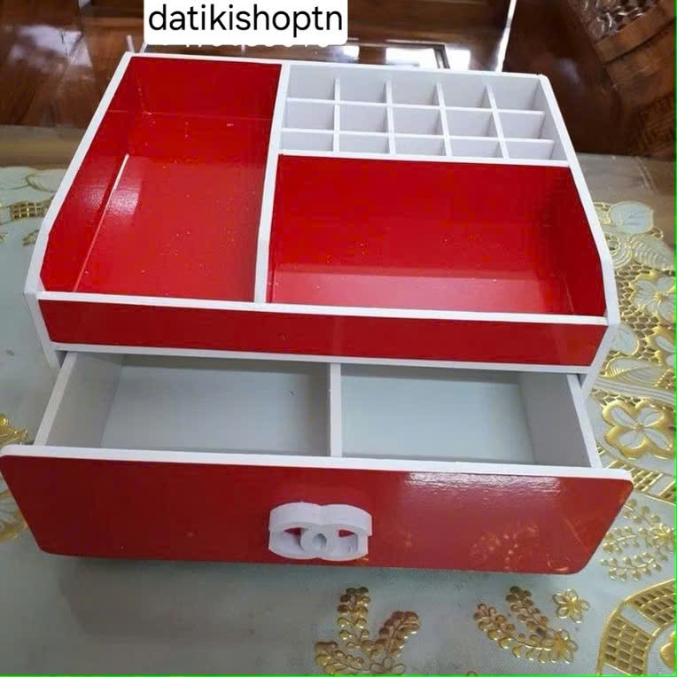 Kệ mỹ phẩm 25cm màu đỏ
