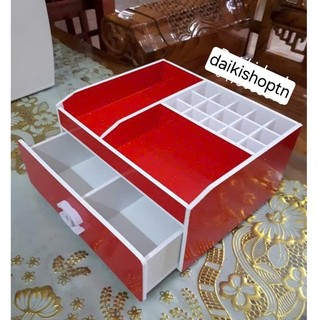 Kệ mỹ phẩm 25cm màu đỏ