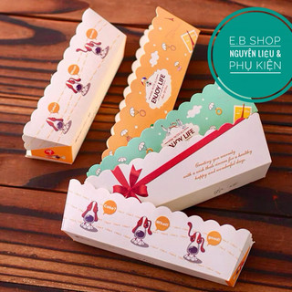 50 Cốc giấy chữ nhật Cốc giấy chịu nhiệt nướng bánh Ly giấy cỡ lớn